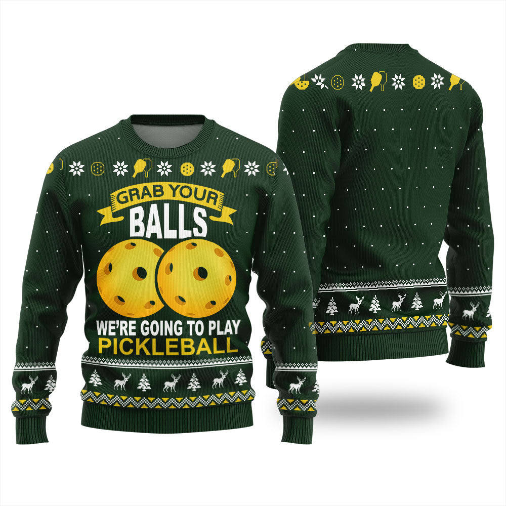 Funny Pickleball Ugly Holiday Sweater