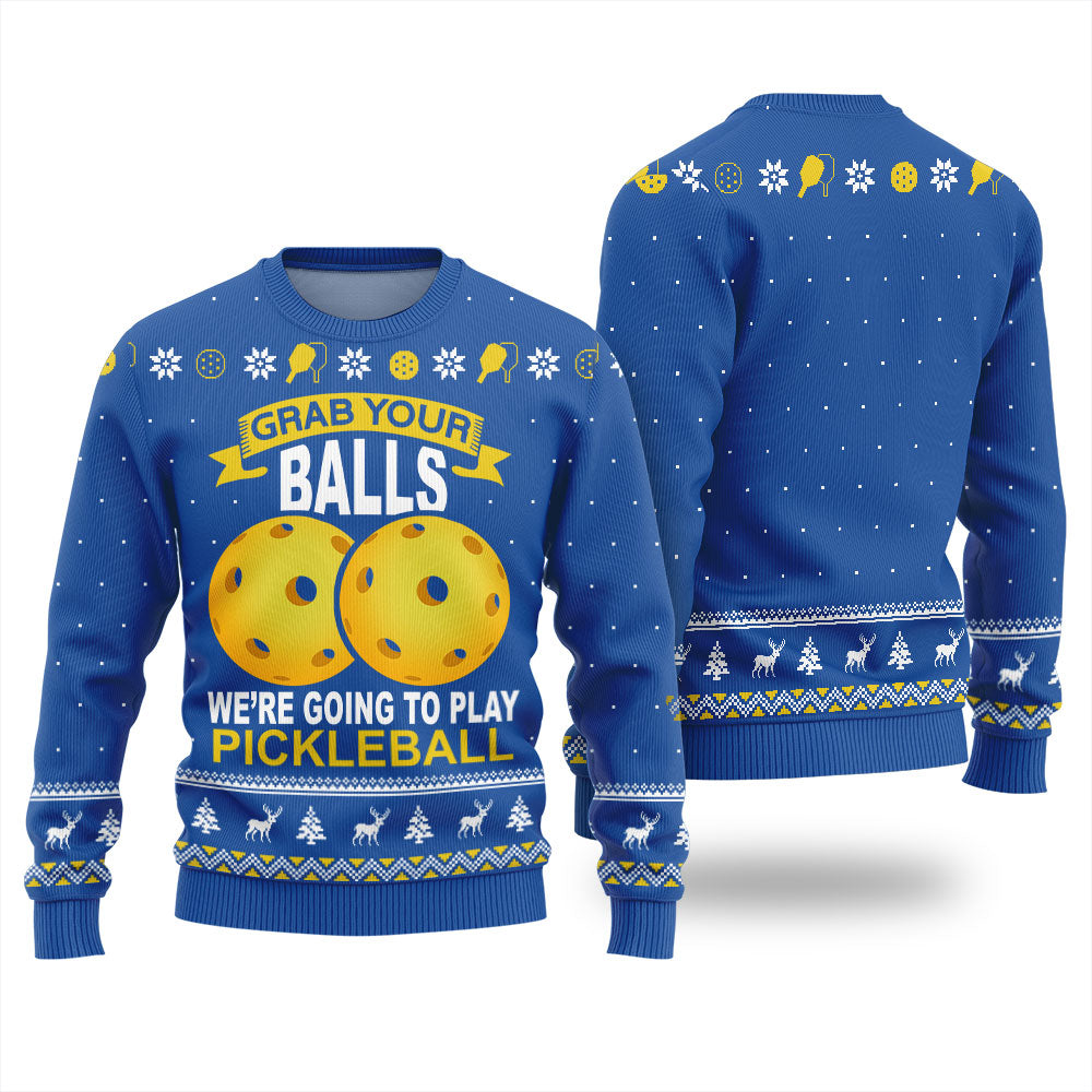 Funny Pickleball Ugly Holiday Sweater