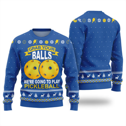 Funny Pickleball Ugly Holiday Sweater