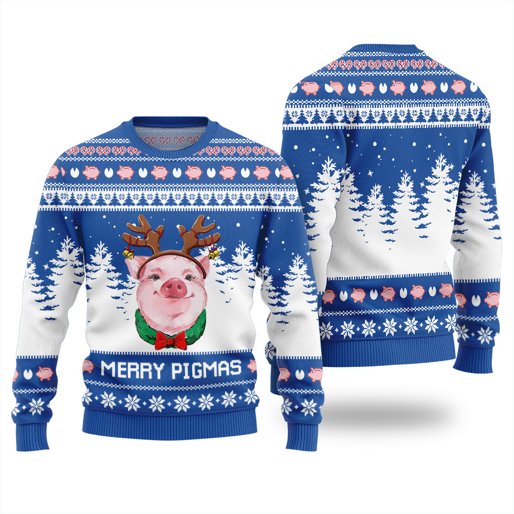 Funny Pig Merry Pigmas Ugly Christmas Sweater