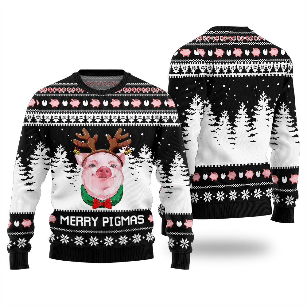 Funny Pig Merry Pigmas Ugly Christmas Sweater