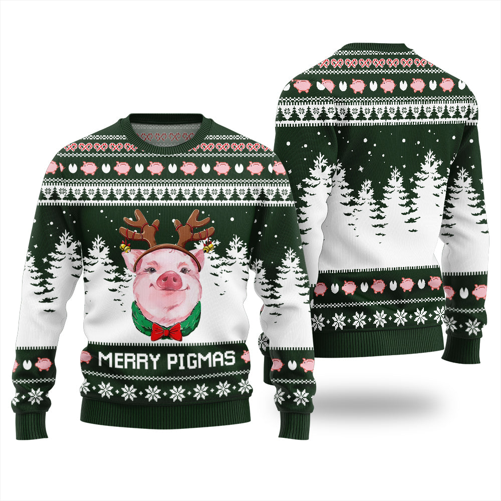 Funny Pig Merry Pigmas Ugly Christmas Sweater