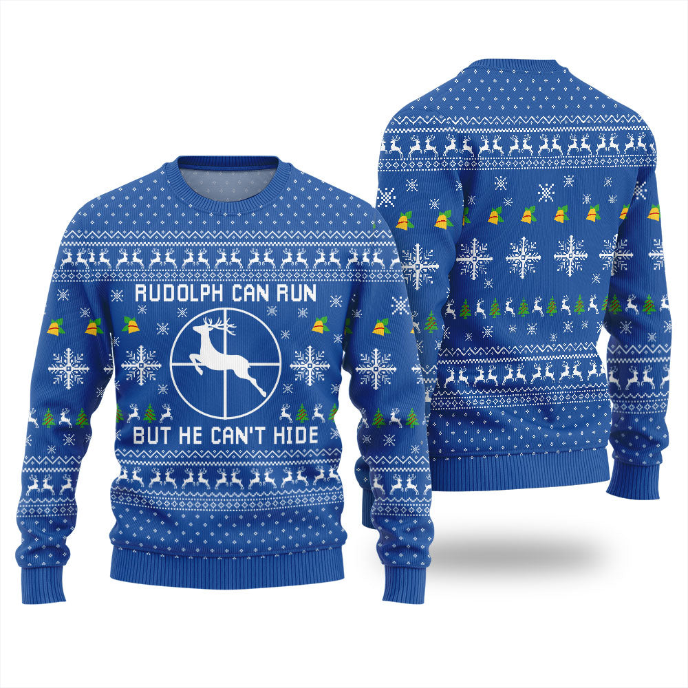 Funny Rudolph Hunting Ugly Christmas Sweater