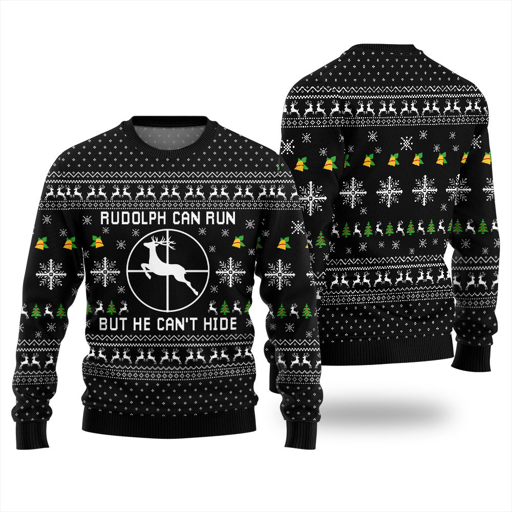 Funny Rudolph Hunting Ugly Christmas Sweater