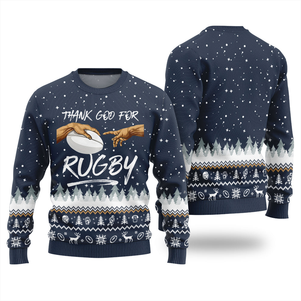 Funny Rugby Ugly Christmas Sweater