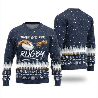 Funny Rugby Ugly Christmas Sweater
