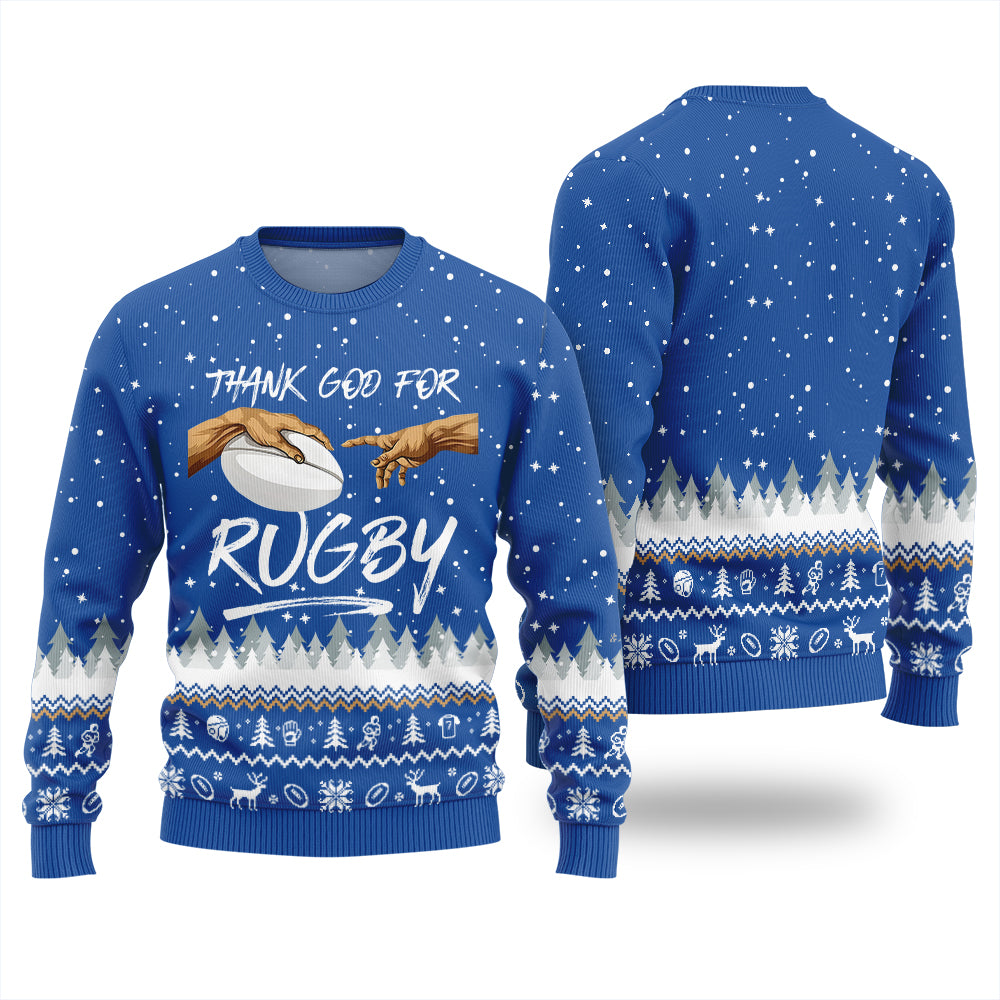 Funny Rugby Ugly Christmas Sweater