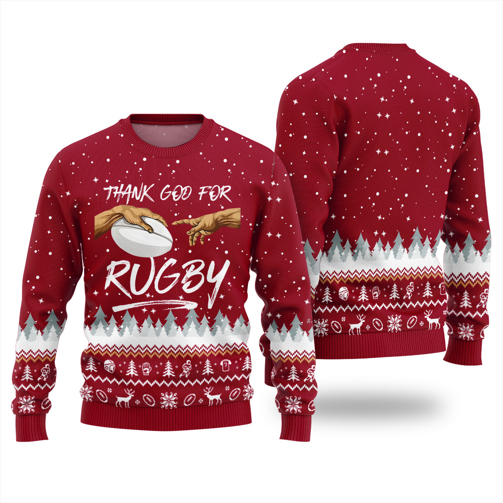 Funny Rugby Ugly Christmas Sweater