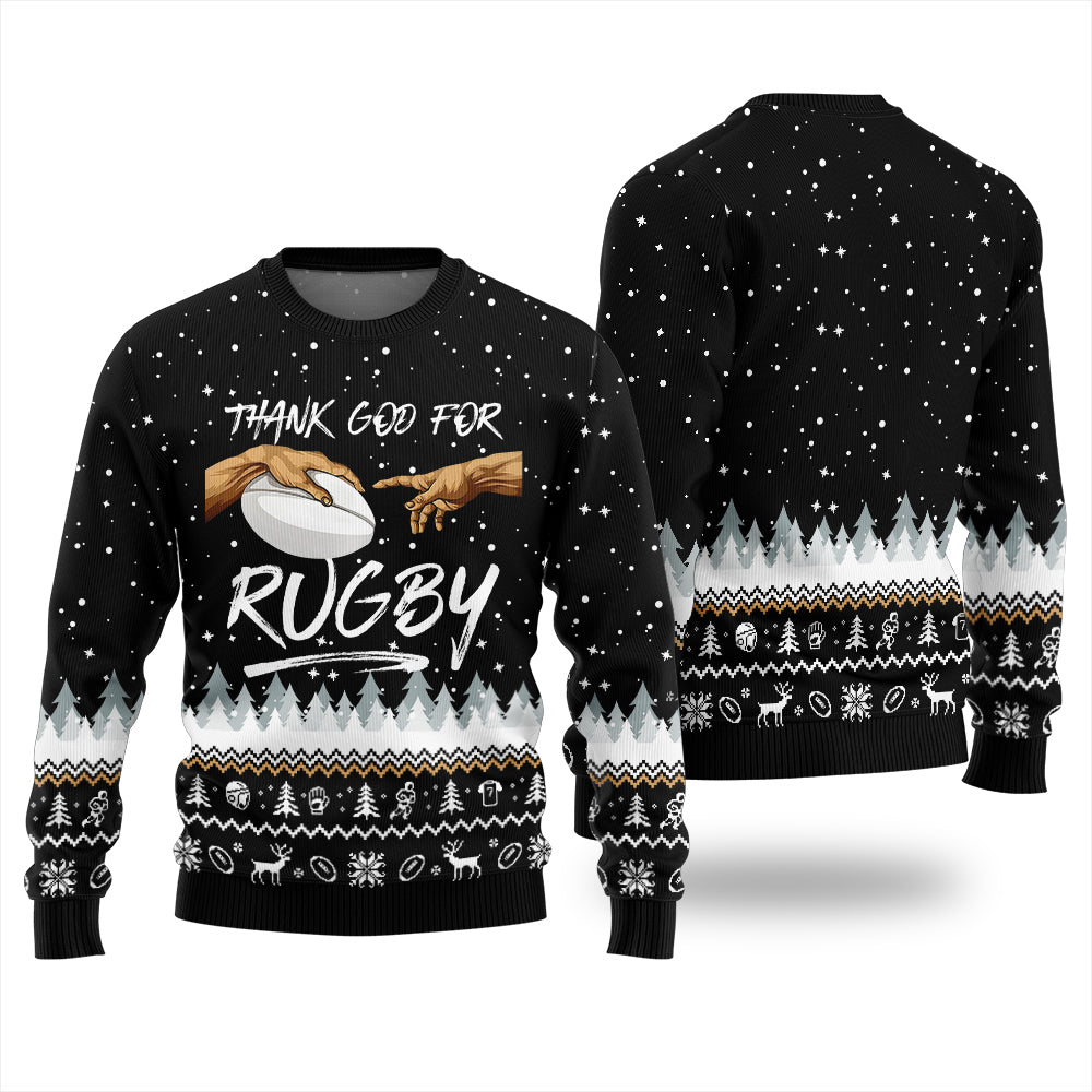 Funny Rugby Ugly Christmas Sweater
