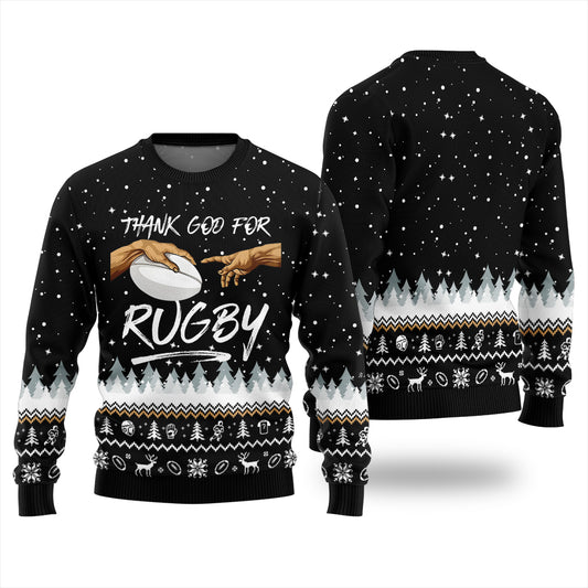 Funny Rugby Ugly Christmas Sweater