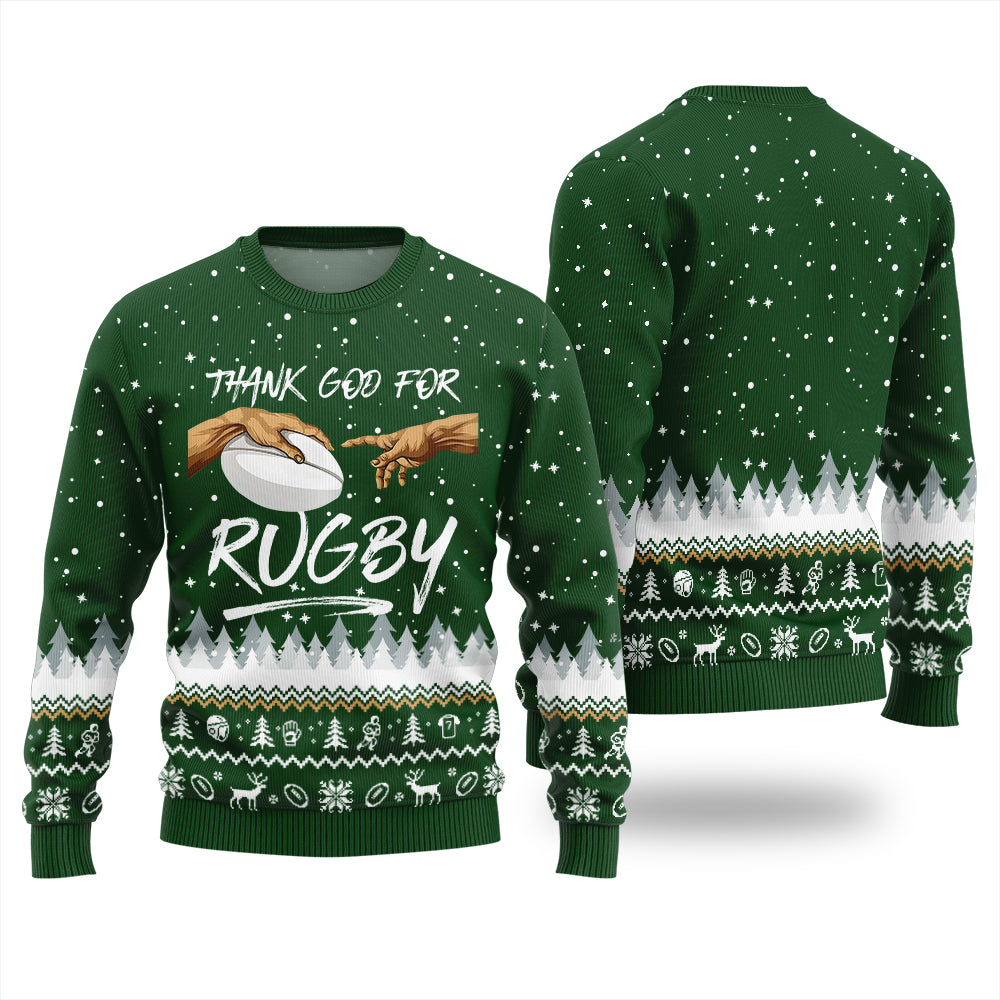 Funny Rugby Ugly Christmas Sweater
