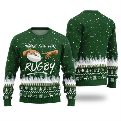 Funny Rugby Ugly Christmas Sweater