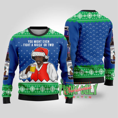 Funny Samuel Jackson Beer Drink Christmas Sweater Royal