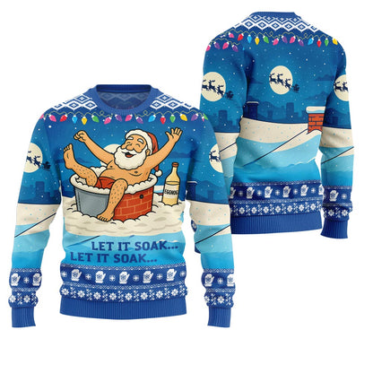Funny Santa Bathtub Xmas Sweater