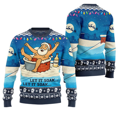 Funny Santa Bathtub Xmas Sweater