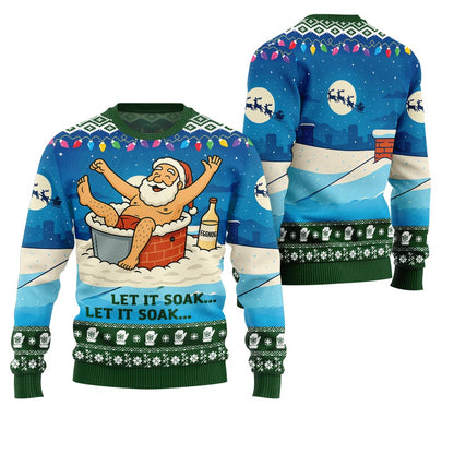 Funny Santa Bathtub Xmas Sweater