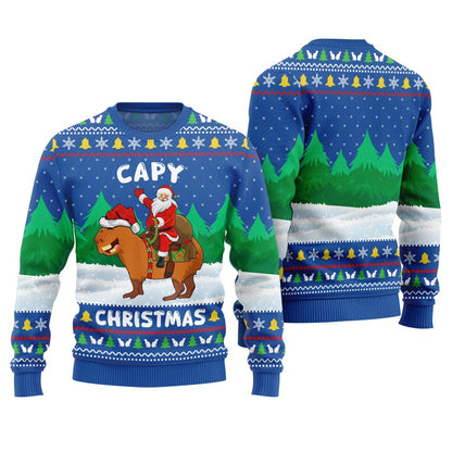Funny Santa Capy Christmas Sweater