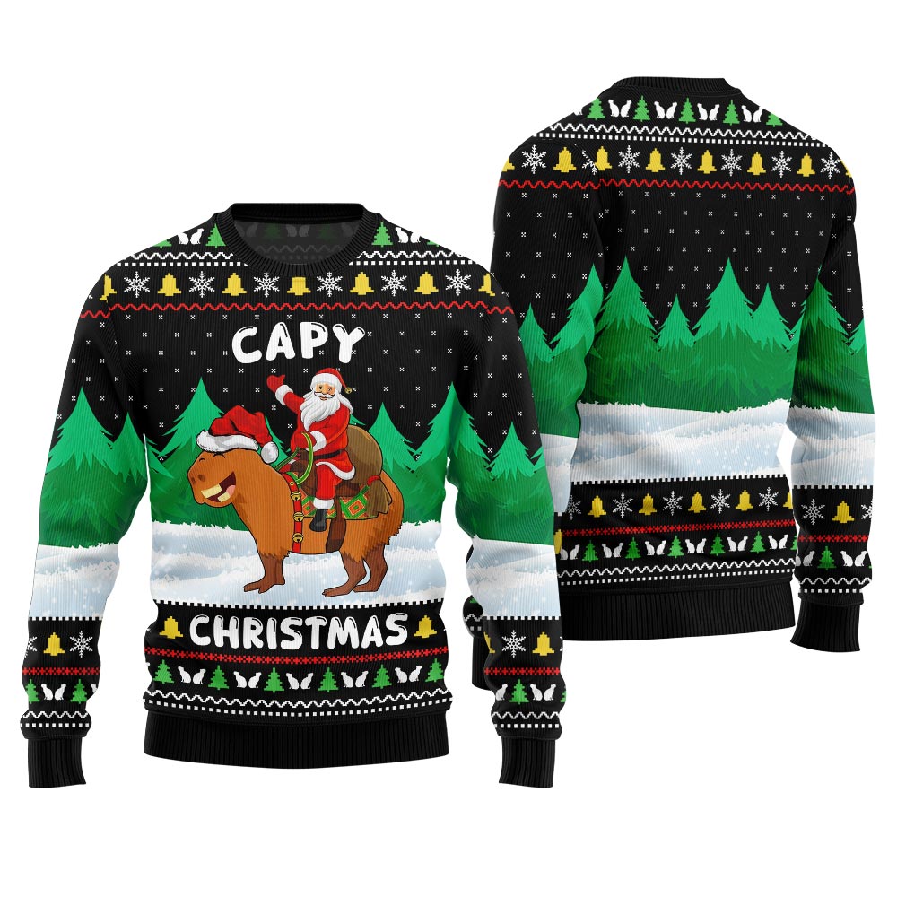Funny Santa Capy Christmas Sweater