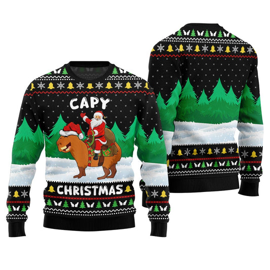 Funny Santa Capy Christmas Sweater