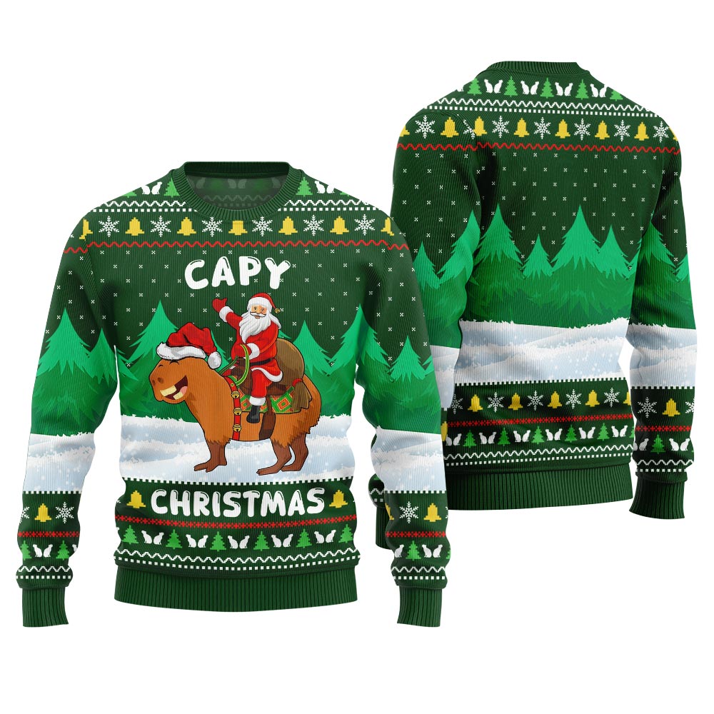 Funny Santa Capy Christmas Sweater