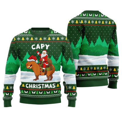 Funny Santa Capy Christmas Sweater