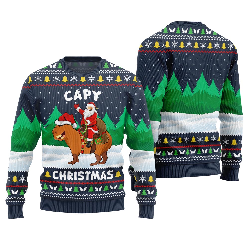 Funny Santa Capy Christmas Sweater