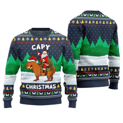 Funny Santa Capy Christmas Sweater
