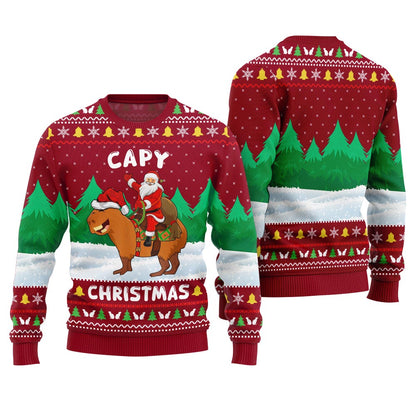 Funny Santa Capy Christmas Sweater