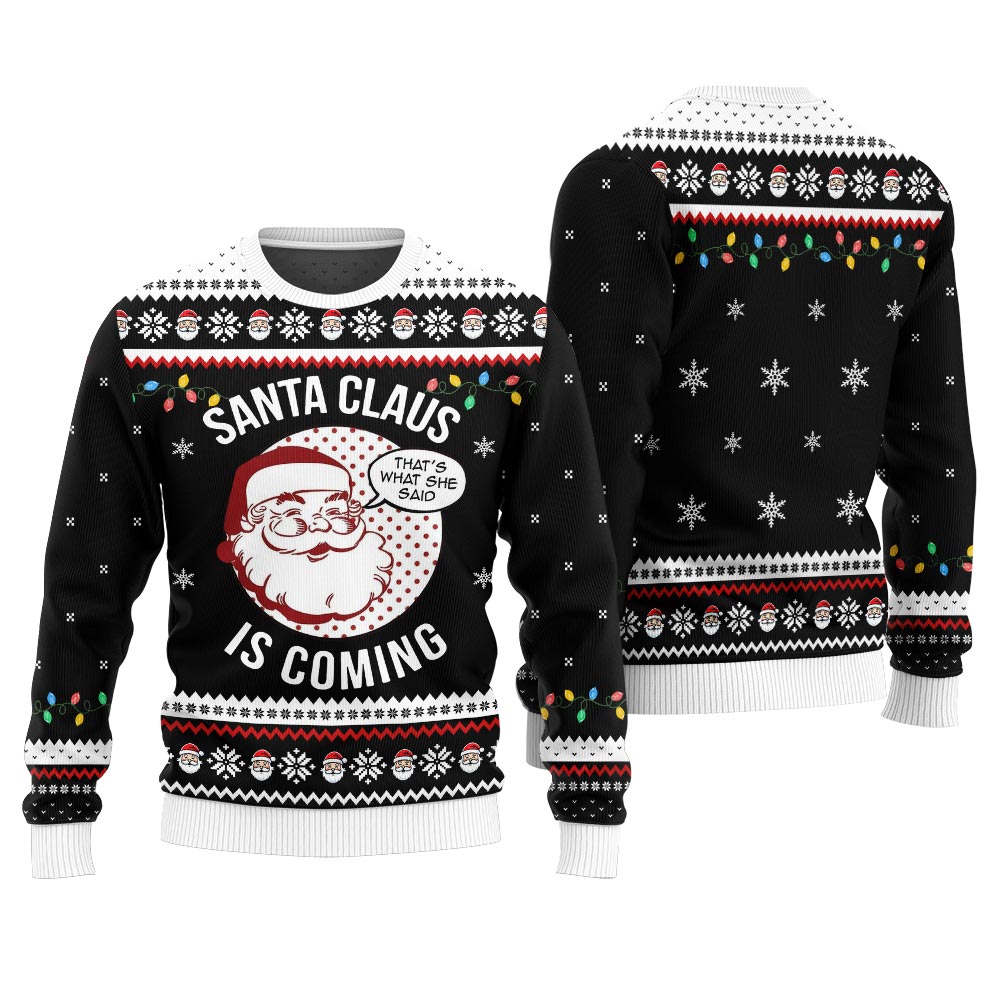 Funny Santa Claus Ugly Christmas Sweater