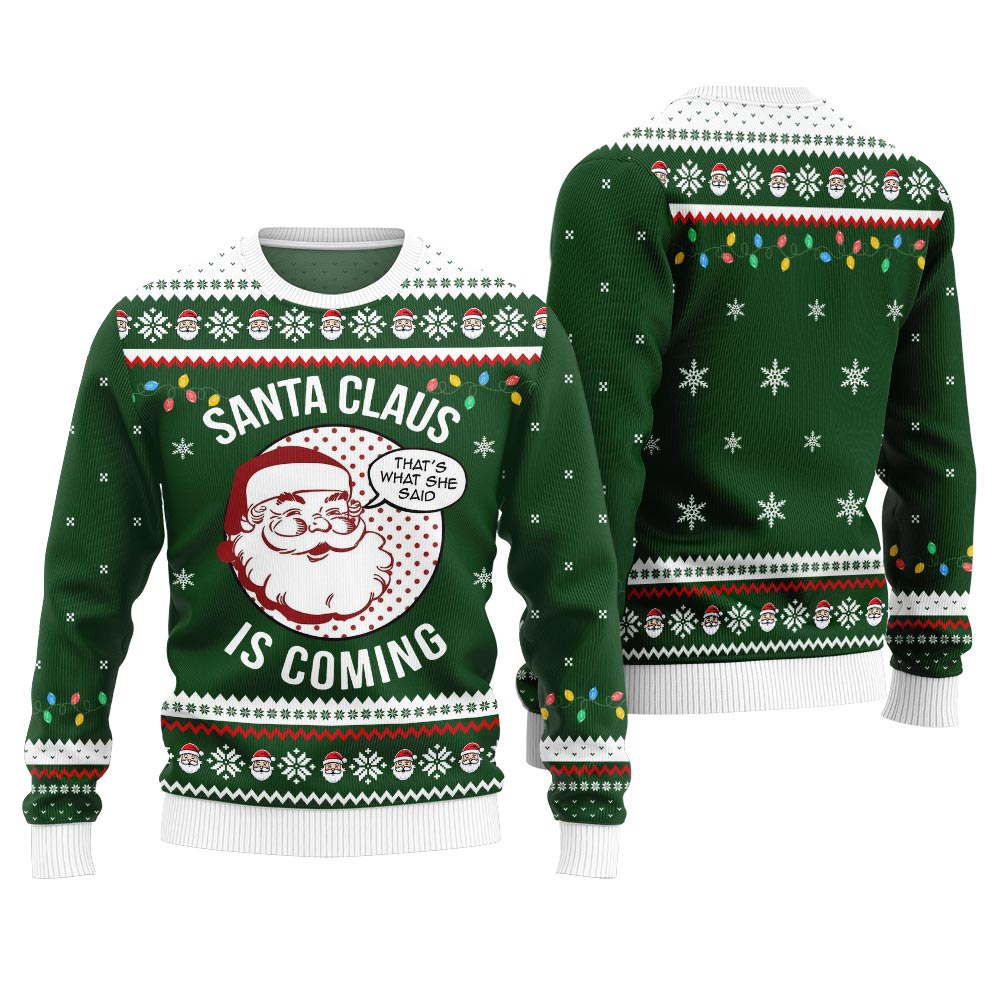 Funny Santa Claus Ugly Christmas Sweater