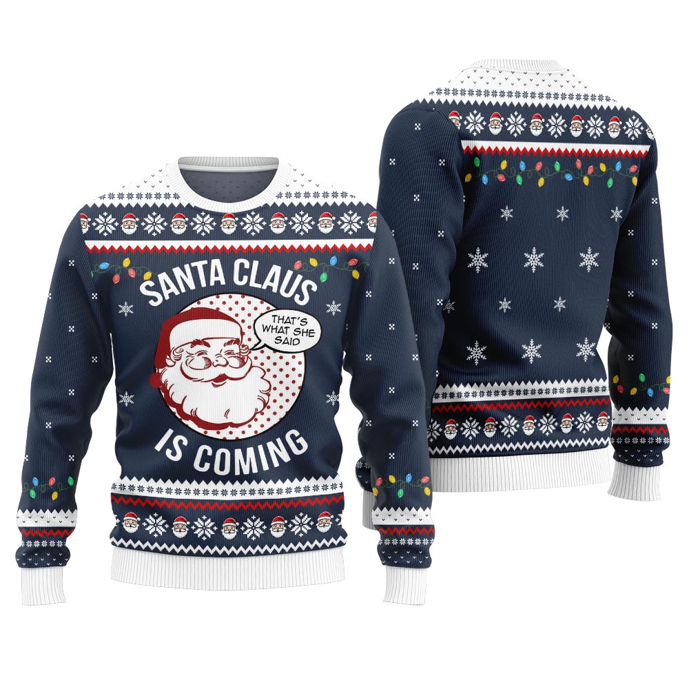 Funny Santa Claus Ugly Christmas Sweater