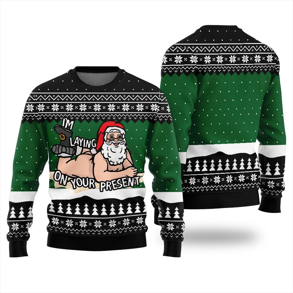 Funny Santa Inappropriate Christmas Sweater For Adults
