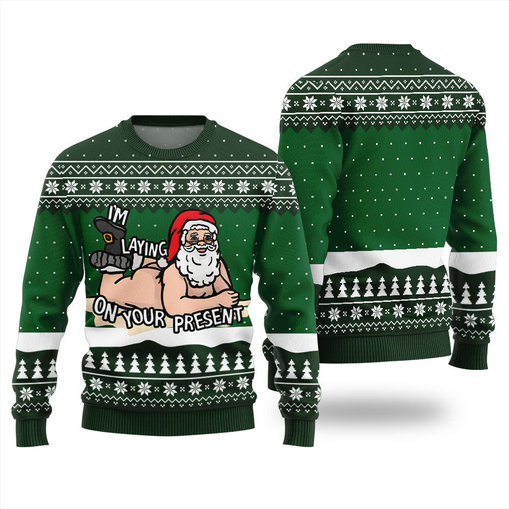 Funny Santa Inappropriate Christmas Sweater For Adults
