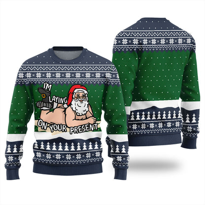 Funny Santa Inappropriate Christmas Sweater For Adults
