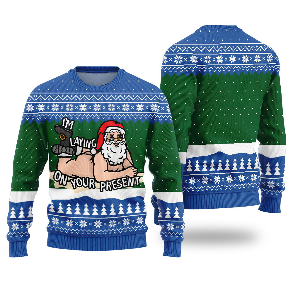 Funny Santa Inappropriate Christmas Sweater For Adults