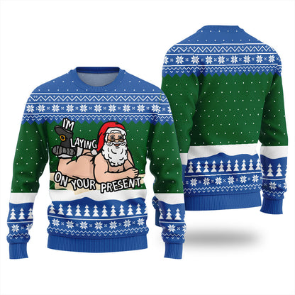 Funny Santa Inappropriate Christmas Sweater For Adults