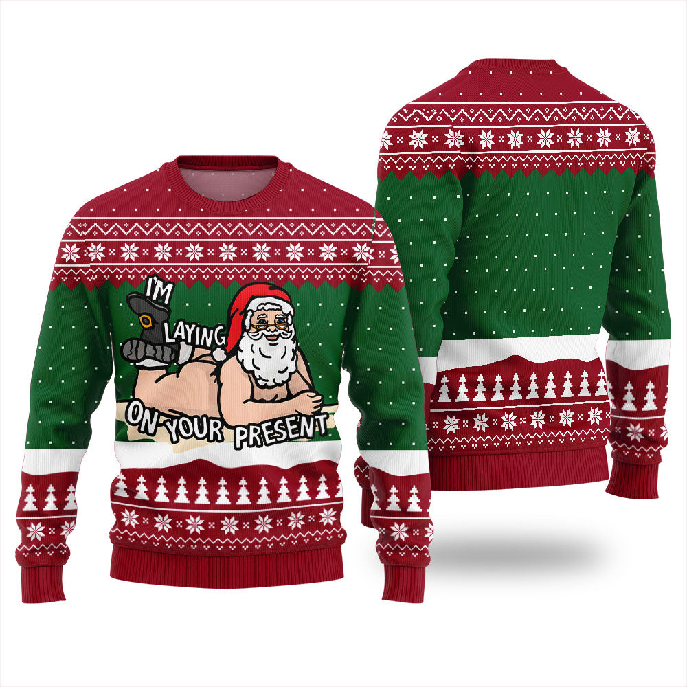 Funny Santa Inappropriate Christmas Sweater For Adults