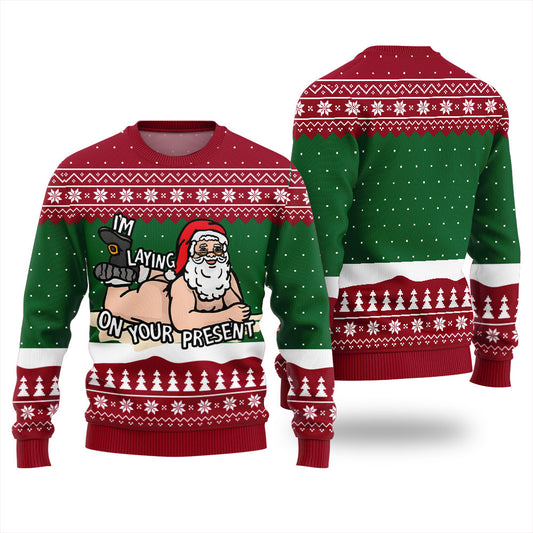 Funny Santa Inappropriate Christmas Sweater For Adults