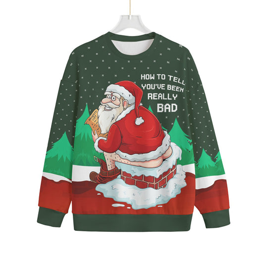 Funny Santa Inappropriate Ugly Christmas Sweater Womens Plus Size