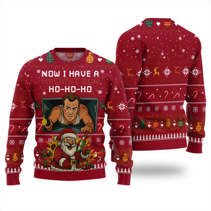 Funny Santa Machine Gun Xmas Sweater
