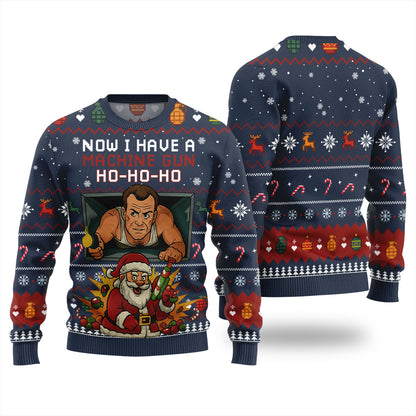 Funny Santa Machine Gun Xmas Sweater