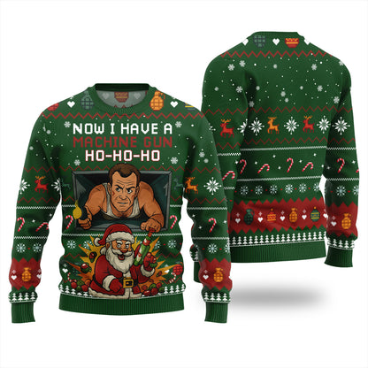 Funny Santa Machine Gun Xmas Sweater