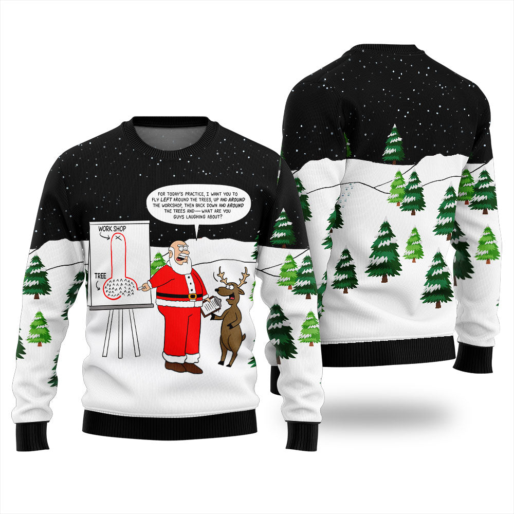 Funny Santa Naughty Lesson Ugly Christmas Sweater