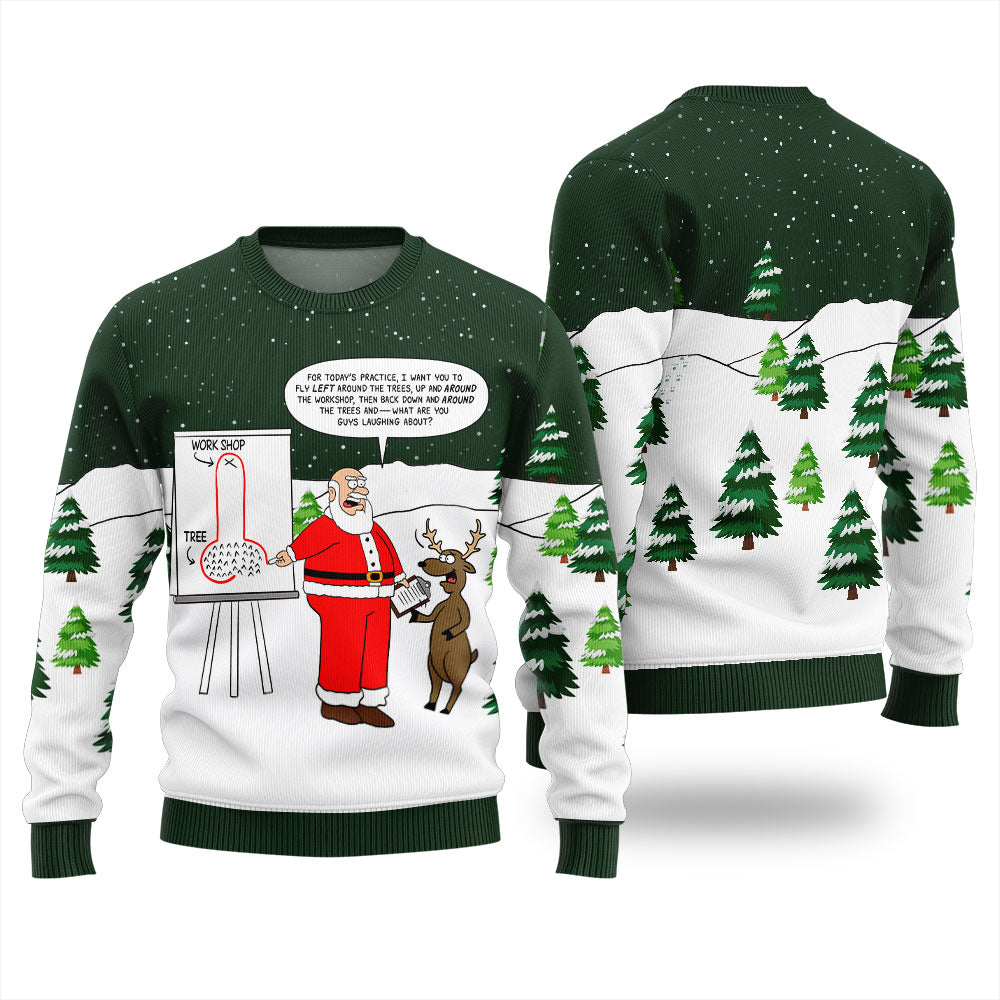 Funny Santa Naughty Lesson Ugly Christmas Sweater