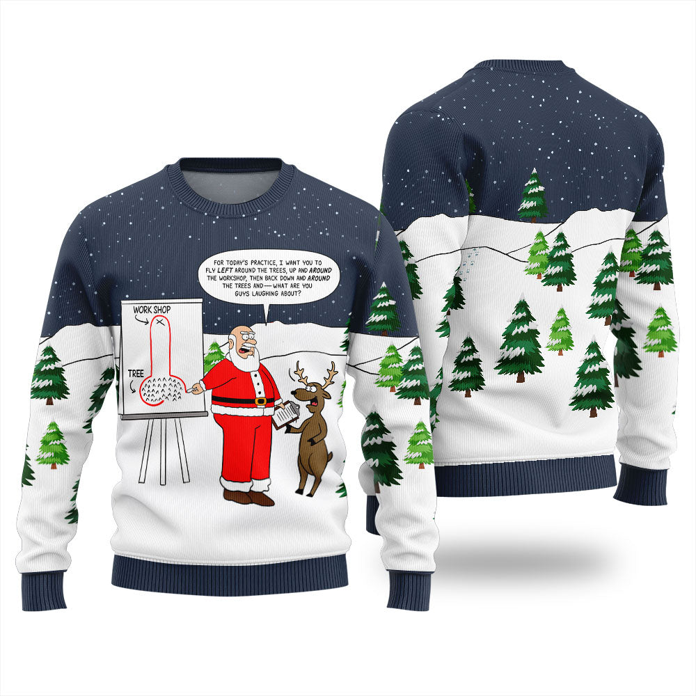 Funny Santa Naughty Lesson Ugly Christmas Sweater