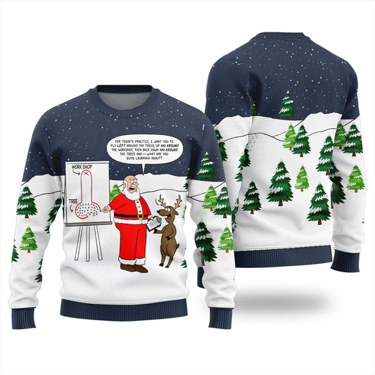 Funny Santa Naughty Lesson Ugly Christmas Sweater