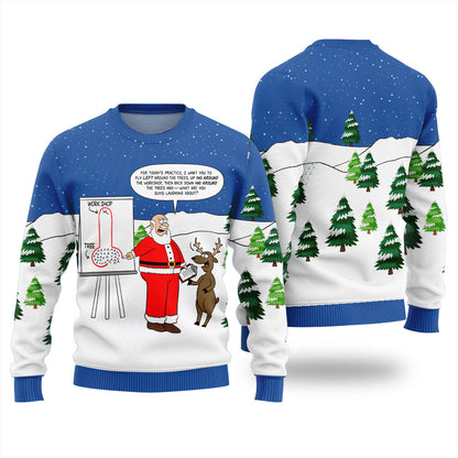 Funny Santa Naughty Lesson Ugly Christmas Sweater