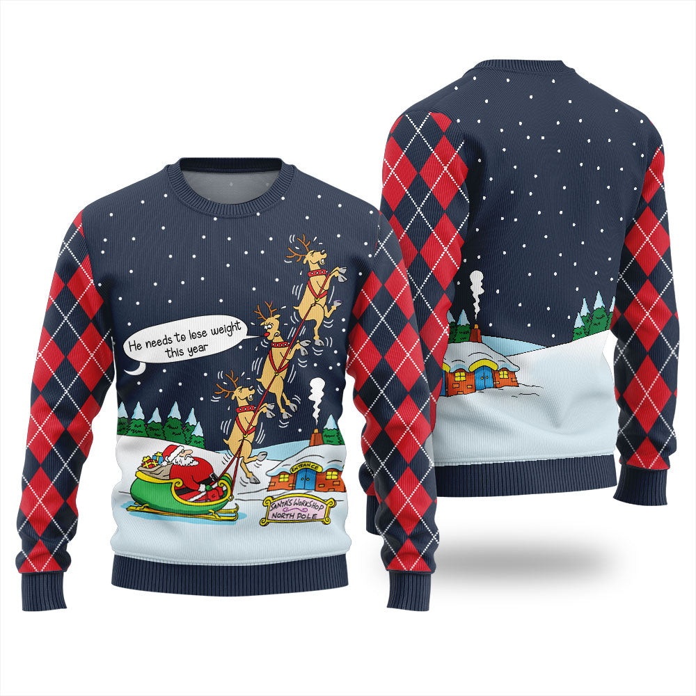 Funny Santa Ugly Christmas Sweater For Women