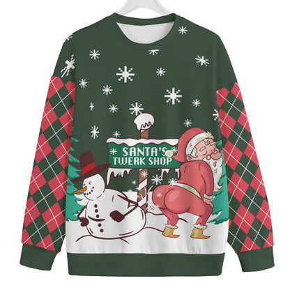 Funny Santas Twerk Shop Women's Plus Size Ugly Christmas Sweater