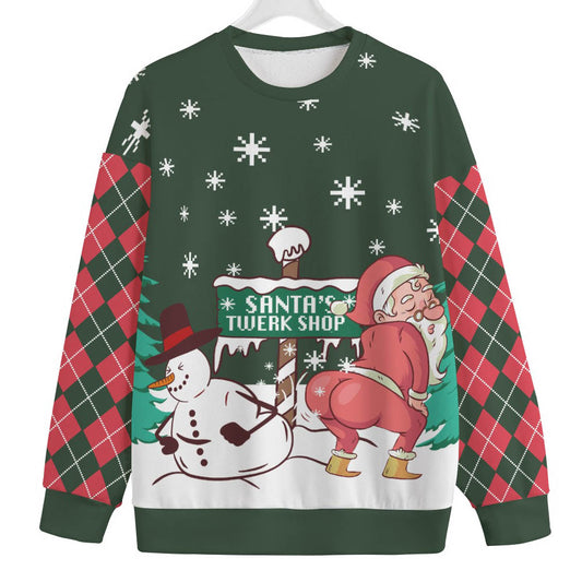 Funny Santas Twerk Shop Women's Plus Size Ugly Christmas Sweater